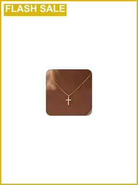Dainty 14K Gold Plated Cross Necklace